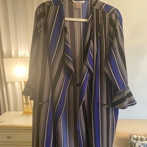 Peter Nygard Blue and Black Striped Jacket